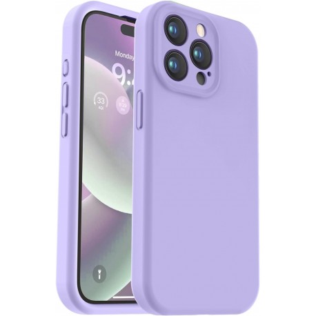 iPhone 12 Pro Gummibelagt Skal med Kameraskydd Liquid V2 - Lila-iPhone 12 Pro-Shockproof.se
