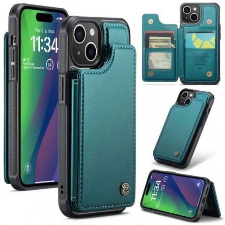 CaseMe St&ouml;tt&aring;ligt Skal Korth&aring;llare Stativ 4-Fack iPhone 16 Gr&ouml;n-iPhone 16-Shockproof.se