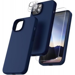 3in1 Gummibelagt Stilrent Skal iPhone 16 - Blå