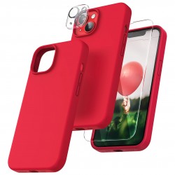 3in1 Gummibelagt Stilrent Skal iPhone 16 - Röd