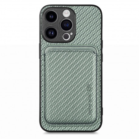 iPhone 15 Pro Max St&ouml;tt&aring;ligt skal med Magnetisk Korth&aring;llare Magsafe RFID - Gr&ouml;n-iPhone 15 Pro Max-Shockproof.se