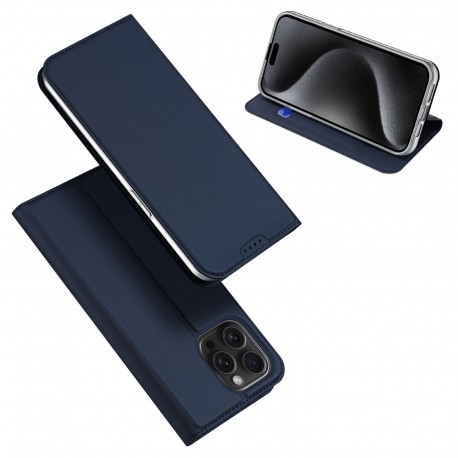 iPhone 14 Pro Dux Ducis Skin Pro med Kortfack - Bl&aring;-iPhone 14 Pro-Shockproof.se