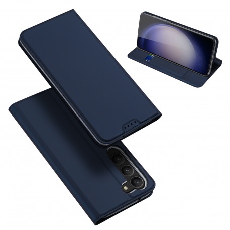 Samsung S23 FE Dux Ducis Skin Pro med Kortfack - Bl&aring;-Samsung S23 FE-Shockproof.se