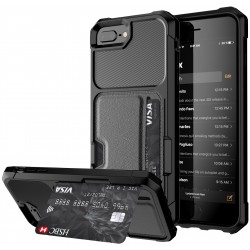 iPhone 7 Plus Exklusiv Stöttåligt Skal med Kortfack Solid® V2