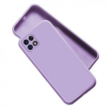 Samsung A12 5G Gummibelagd Matt Skal Kameraskydd Liquid - Lila-Samsung A12-Shockproof.se