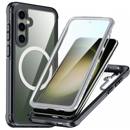 Samsung S23 FE Helt&auml;ckande Magsafe Premium 3D Skal 3in1 ThreeSixty-Samsung S23 FE-Shockproof.se