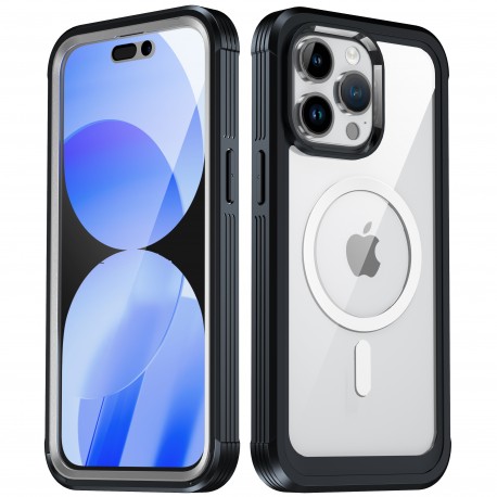 iPhone 15 Pro Max Helt&auml;ckande Magsafe Premium 3D Skal 3in1 ThreeSixty-iPhone 15 Pro Max-Shockproof.se