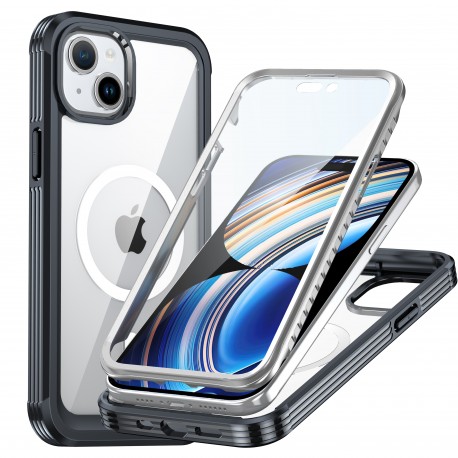 iPhone 15 Plus Helt&auml;ckande Magsafe Premium 3D Skal 3in1 ThreeSixty-iPhone 15 Plus-Shockproof.se