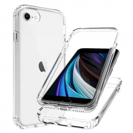 iPhone 6 / 7 / 8 / SE 2020 2022 Helt&auml;ckande Premium 3D Skal 3in1 ThreeSixty Clear-iPhone SE (2020)-Shockproof.se