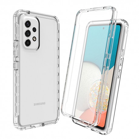 Samsung A53 Helt&auml;ckande Premium 3D Skal 3in1 ThreeSixty Clear-Samsung A53 5G-Shockproof.se