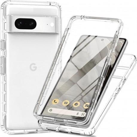 Google Pixel 7a Helt&auml;ckande Premium 3D Skal 3in1 ThreeSixty Clear-Google Pixel 7a-Shockproof.se