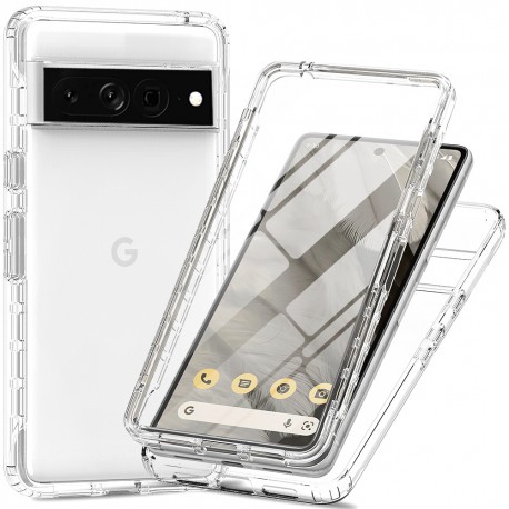 Google Pixel 7 Pro Helt&auml;ckande Premium 3D Skal 3in1 ThreeSixty Clear-Google Pixel 7 Pro-Shockproof.se