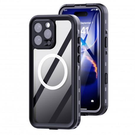 iPhone 16 Pro Max Helt&auml;ckande Vattent&auml;t Premium MagSafe Skal-iPhone 16 Pro Max-Shockproof.se