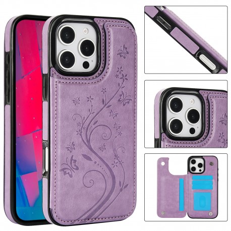 iPhone 16 Pro St&ouml;tt&aring;ligt Skal Korth&aring;llare 3-FACK Flippr V2 - Lila-iPhone 16 Pro-Shockproof.se