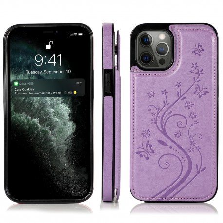 iPhone 13 Pro St&ouml;tt&aring;ligt Skal Korth&aring;llare 3-FACK Flippr V2 - Lila-iPhone 13 Pro-Shockproof.se