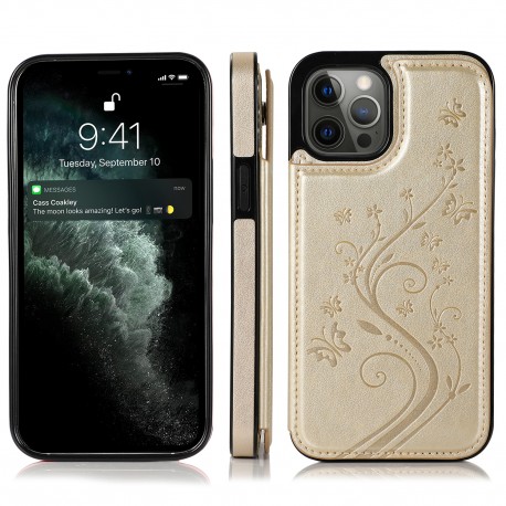 iPhone 13 Pro St&ouml;tt&aring;ligt Skal Korth&aring;llare 3-FACK Flippr V2 - Guld-iPhone 13 Pro-Shockproof.se