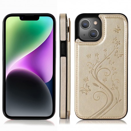 iPhone 15 Plus St&ouml;tt&aring;ligt Skal Korth&aring;llare 3-FACK Flippr V2 - Guld-iPhone 15 Plus-Shockproof.se