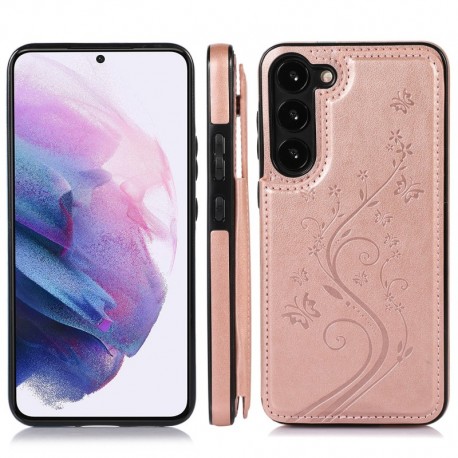 Samsung S24 FE St&ouml;tt&aring;ligt Skal Korth&aring;llare 3-FACK Flippr V2 - Roseguld-Samsung S24 FE-Shockproof.se