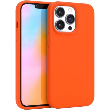 iPhone 15 Pro Gummibelagd Skal Kameraskydd Liquid - Orange-iPhone 15 Pro-Shockproof.se