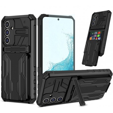 Samsung S25 Plus St&ouml;tt&aring;ligt Skal Kickstand & Kortfack ThinArmor V3-Samsung S25 Plus-Shockproof.se