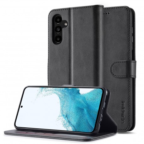 LC.IMEEKE Pl&aring;nboksfodral Samsung S25 Plus - Svart-Samsung S25 Plus-Shockproof.se