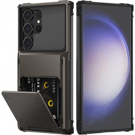 Samsung S25 Ultra St&ouml;tt&aring;ligt Skal med Kortfack Void-Samsung S25 Ultra-Shockproof.se