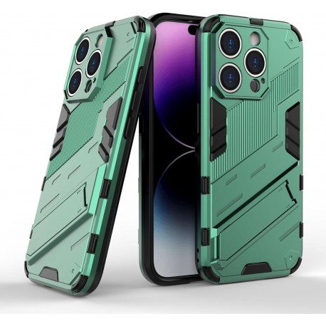 iPhone 16 Pro Max St&ouml;tt&aring;ligt Skal med Kickstand ThinArmor V2 - Gr&ouml;n-iPhone 16 Pro Max-Shockproof.se
