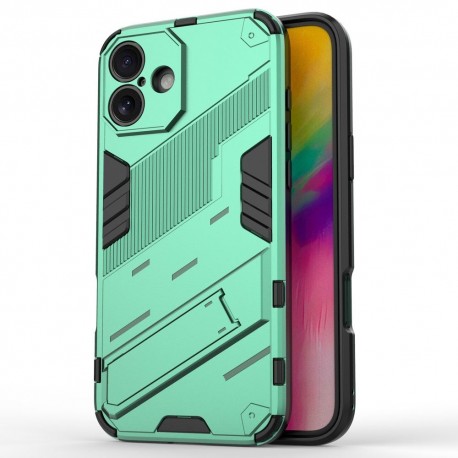 iPhone 16 St&ouml;tt&aring;ligt Skal med Kickstand ThinArmor V2 - Gr&ouml;n-iPhone 16-Shockproof.se