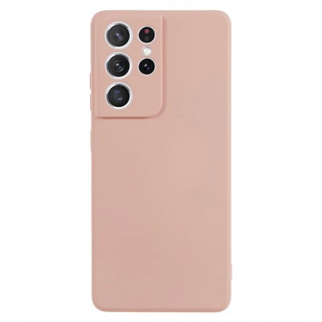 Samsung S25 Ultra Gummibelagd Mattrosa Skal Kameraskydd Liquid - Rosa-Samsung S21 Ultra-Shockproof.se