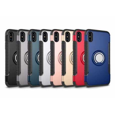 iPhone XS Max Praktisk St&ouml;tt&aring;ligt Skal med Ringh&aring;llare V2-iPhone XS Max-Shockproof.se