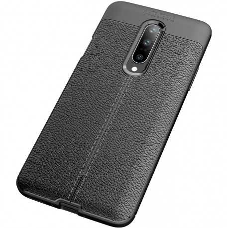 OnePlus 7 Pro St&ouml;tt&aring;ligt & St&ouml;td&auml;mpande Skal LeatherBack-Oneplus 7 Pro-Shockproof.se