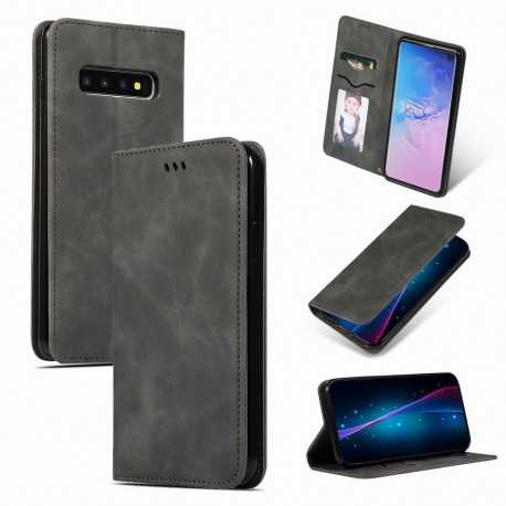 Samsung S10 Flipfodral Kortfack Mocka-Samsung S10-Shockproof.se