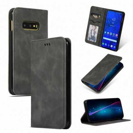 Samsung S10e Flipfodral Kortfack Mocka-Samsung S10e-Shockproof.se