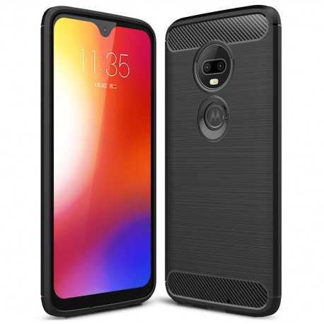 Motorola Moto G7 Plus St&ouml;tt&aring;ligt Skal SlimCarbon-Motorola Moto G7 Plus-Shockproof.se