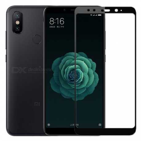 2-PACK Xiaomi Mi A2 H&auml;rdat Glas 0.26mm 2.5D 9H Fullframe-Xiaomi Mi A2-Shockproof.se
