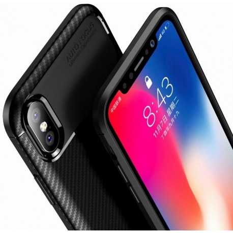 iPhone XS / X St&ouml;tt&aring;ligt Skal FullCarbon V4-iPhone XS-Shockproof.se