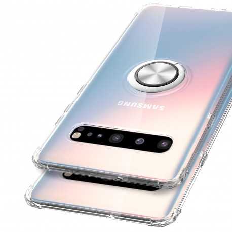 Samsung S10 St&ouml;tt&aring;ligt Skal med Ringh&aring;llare Fresh-Samsung S10-Shockproof.se
