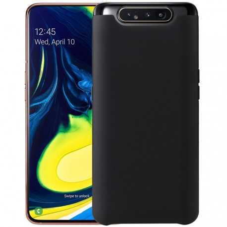 Samsung Galaxy A80 Gummibelagd Mattsvart Silikon Skal-Samsung A80-Shockproof.se