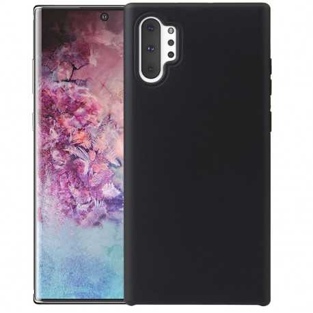 Samsung Note 10 Plus Gummibelagd Mattsvart Silikon Skal-Samsung Note 10 Plus-Shockproof.se