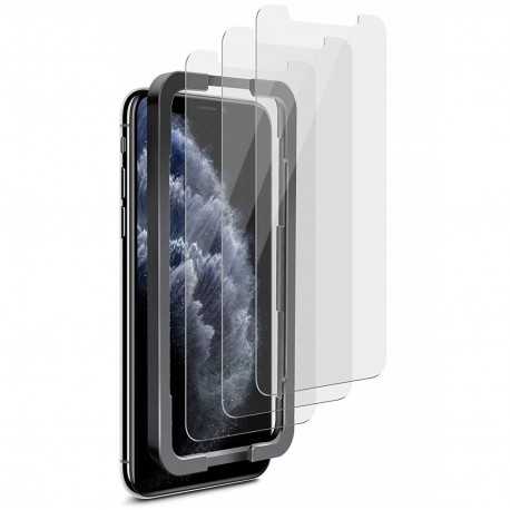 5-PACK iPhone XR H&auml;rdat glas 0.26mm 2.5D 9H Med Installationsram-iPhone XR-Shockproof.se