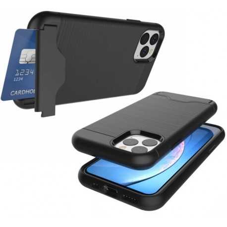 iPhone 11 Pro Max St&ouml;tt&aring;ligt Skal med Kortfack & Kickstand Clutch-iPhone 11 Pro Max-Shockproof.se
