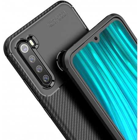 Xiaomi Redmi Note 8 St&ouml;tt&aring;ligt Slimmat Skal FullCarbon V4-Xiaomi Redmi Note 8-Shockproof.se