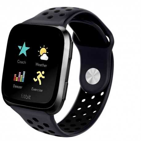 Fitbit Versa 2 Stilren Sportarmband Runnr - Svart-Smartwatch-tillbeh&ouml;r-Shockproof.se
