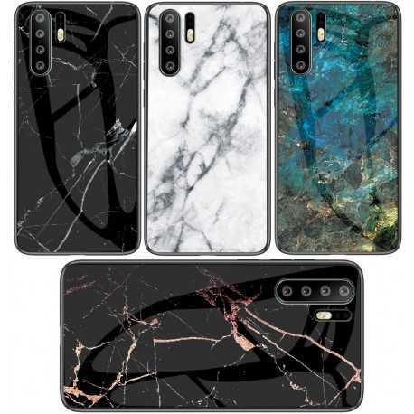 Huawei P30 Pro Marmorskal 9H Härdat Glas Baksida Glassback V2-P30 Pro-Shockproof.se