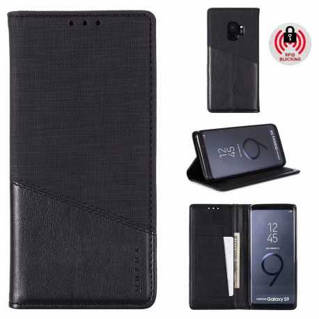 Samsung S9 Plus Elegant Fodral i PU-L&auml;der med RFID Block-Samsung S9 plus-Shockproof.se