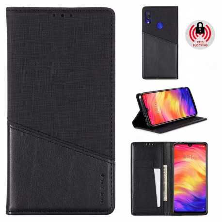 Xiaomi Redmi Note 7 Elegant Fodral i PU-L&auml;der med RFID Block-Xiaomi Redmi Note 7-Shockproof.se