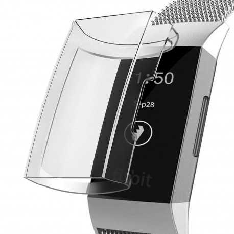 2-PACK Helt&auml;ckande Ultratunn TPU Skal Fitbit Charge 4 Liquid-Smartwatch-tillbeh&ouml;r-Shockproof.se