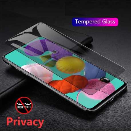 2-PACK Samsung A41 Privacy H&auml;rdat glas 0.26mm 2.5D 9H-Samsung A41-Shockproof.se