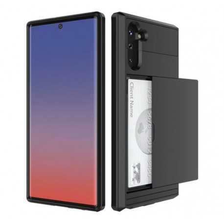 Samsung Galaxy Note 10 St&ouml;tt&aring;ligt Skal med Kortfack-Samsung Note 10-Shockproof.se