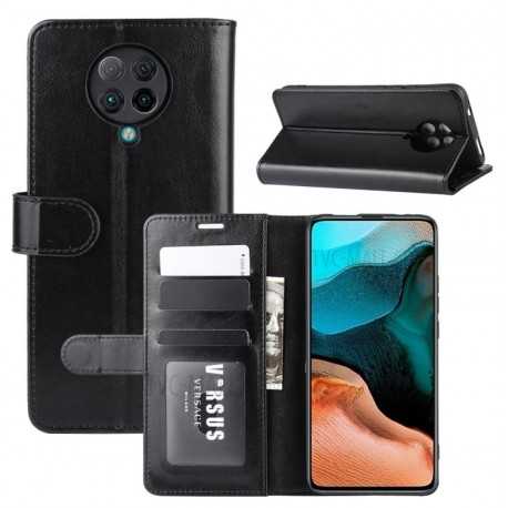 Xiaomi Poco F2 Pro Pl&aring;nboksfodral PU-L&auml;der 4-FACK Svart-Xiaomi Poco F2 Pro-Shockproof.se